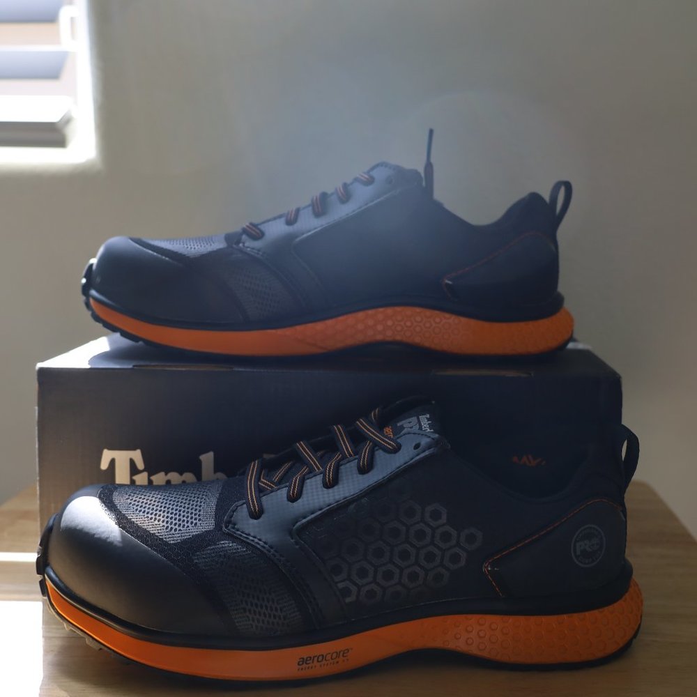 Timberland Pro Reaxion Composite Safety Toe Size 8 US Mens orange black